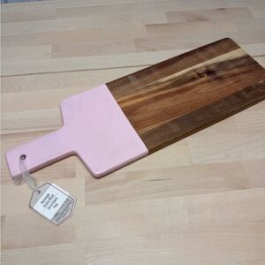 Pink and Wood Cutting Board